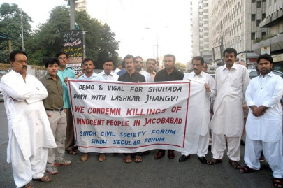 raising voices civil society protests against bomb blast