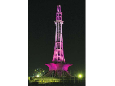 pinktober minar i pakistan goes pink for breast cancer awareness pinktober minar i pakistan goes pink for breast cancer awareness