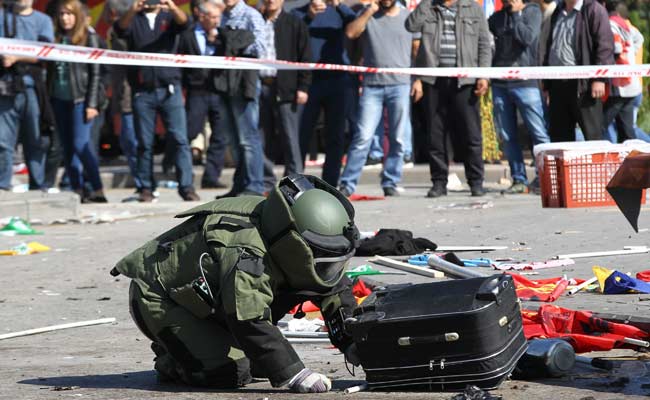 turkish authorities have extended operations into suspected is cells after a double suicide bombing in ankara photo afp