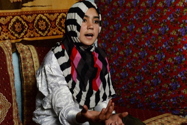 in this photograph taken on october 15 2015 14 year old afghan girl aziza rahimzada who has been nominated for the international children 039 s peace prize speaks with afp during an interview at her temporary home in kabul photo afp in this photograph taken on october 15 2015 14 year old afghan girl aziza rahimzada who has been nominated for the international children 039 s peace prize speaks with afp during an interview at her temporary home in kabul photo afp