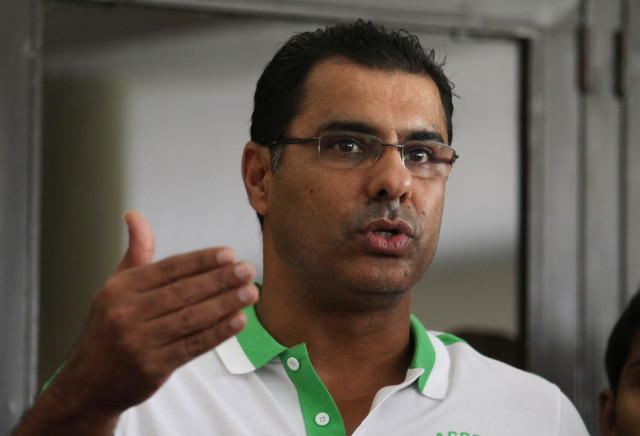 file photo of waqar younis photo afp