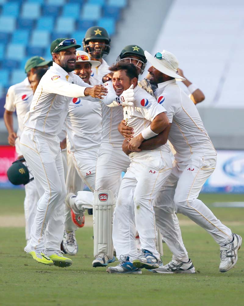 yasir is 78 points behind world number one steyn and a strong performance in the third test in sharjah would bring him closer to the summit photo afp