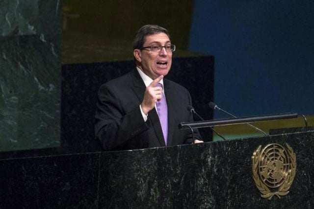 cuban foreign minister bruno rodriguez speaks before a united nations general assembly vote addressing the economic commercial and financial embargo imposed by the us against cuba at the united nations headquarters in new york october 27 2015 photo reuters