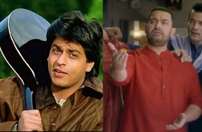 aamir khan spoofs srk s palat scene from ddlj