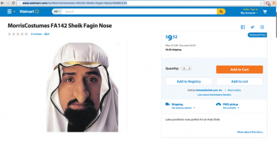 walmart withdraws racist sheikh nose from halloween store walmart withdraws racist sheikh nose from halloween store