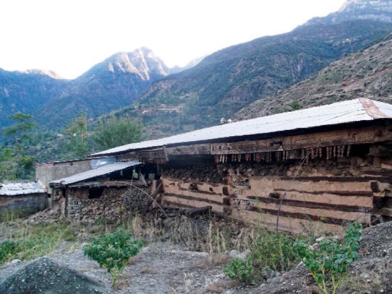 damaged wall of historic mosque in kohistan photo express