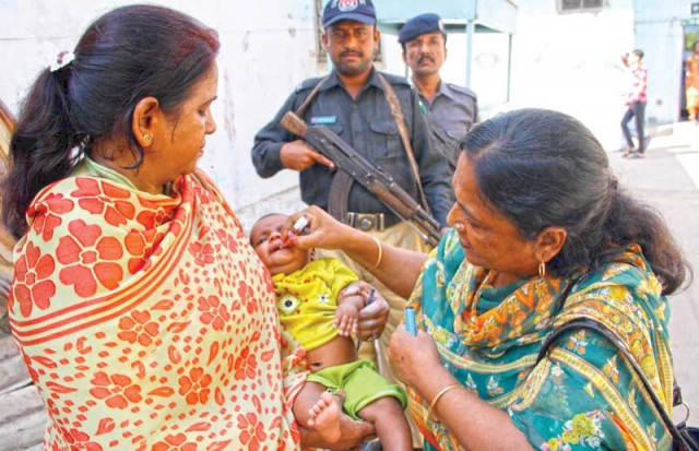 health workers administer polio drops to children in karachi the sindh government is going to launch a four day anti polio drive from november 3 till november 6 photo file health workers administer polio drops to children in karachi the sindh government is going to launch a four day anti polio drive from november 3 till november 6 photo file