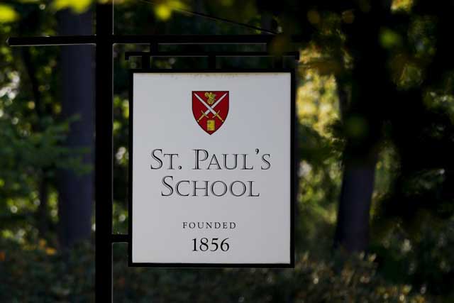 a sign marks the entrance to st paul 039 s school in concord new hampshire august 20 2015 photo reuters