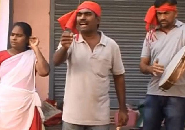kovan centre was arrested overnight after police found a video of the song allegedly condemning a popular leader of the state photo courtesy india tv kovan centre was arrested overnight after police found a video of the song allegedly condemning a popular leader of the state photo courtesy india tv