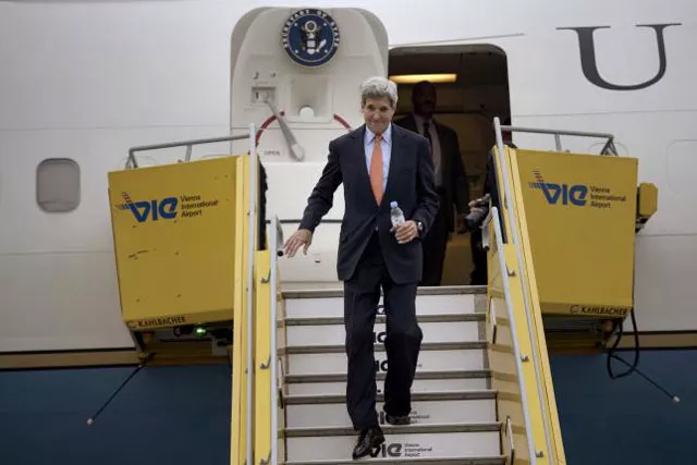 us secretary of state john kerry steps off his plane after arriving at vienna international airport in vienna austria october 29 2015 photo reuters us secretary of state john kerry steps off his plane after arriving at vienna international airport in vienna austria october 29 2015 photo reuters