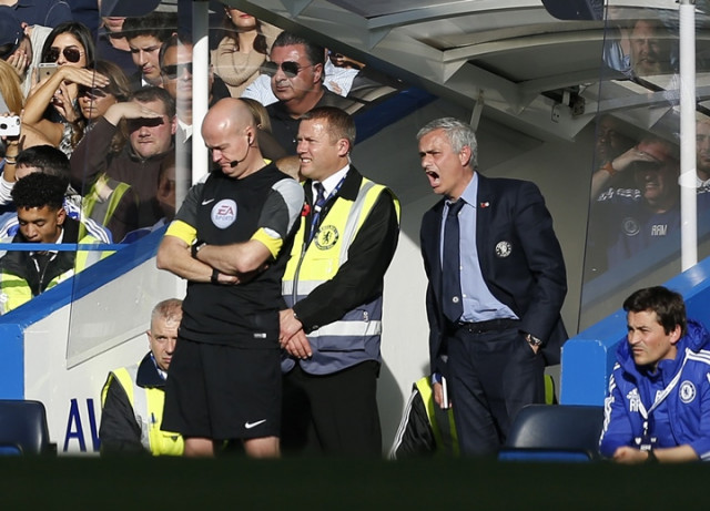 chelsea manager jose mourinho gestures during the english premier league football match between chelsea and liverpool at stamford bridge in london on october 31 2015 photo afp chelsea manager jose mourinho gestures during the english premier league football match between chelsea and liverpool at stamford bridge in london on october 31 2015 photo afp