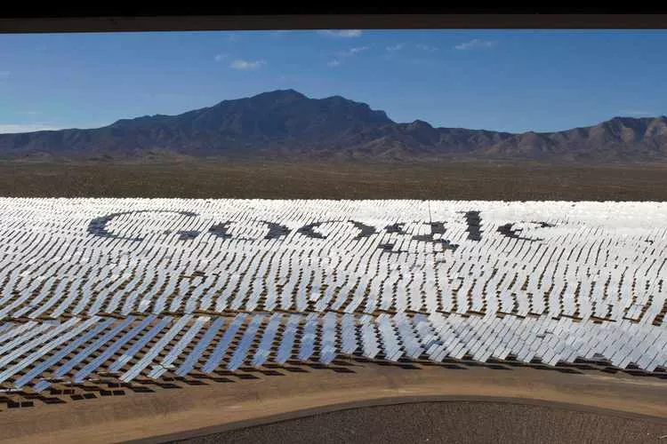 the google logo is spelled out in heliostats mirrors that track the sun and reflect the sunlight onto a central receiving point during a tour of the ivanpah solar electric generating system in the mojave desert near the california nevada border february 13 2014 photo reuters the google logo is spelled out in heliostats mirrors that track the sun and reflect the sunlight onto a central receiving point during a tour of the ivanpah solar electric generating system in the mojave desert near the california nevada border february 13 2014 photo reuters