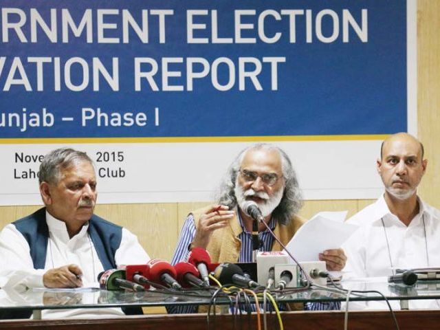 sarwar bari fafen founding member addresses newsmen at a press conference photo shafiq malik express