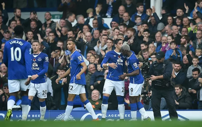 everton striker arouna kone r celebrates with defender ramiro funes mori 2r after scoring his team 039 s second goal at goodison park in liverpool on november 1 2015 photo afp everton striker arouna kone r celebrates with defender ramiro funes mori 2r after scoring his team 039 s second goal at goodison park in liverpool on november 1 2015 photo afp
