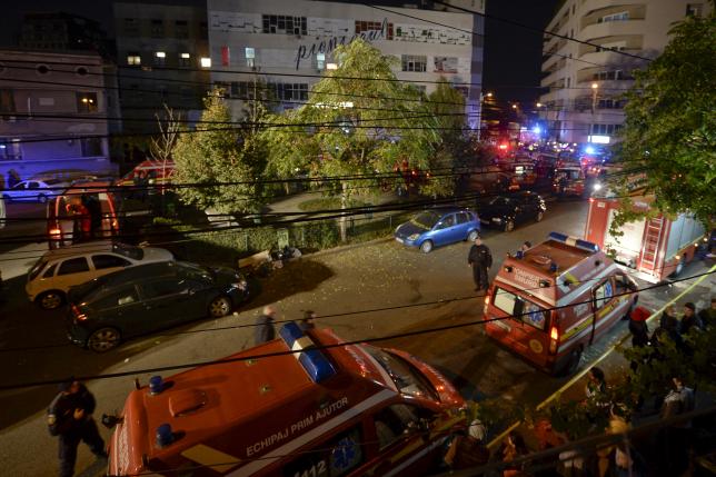 emergency services work outside a nightclub in bucharest photo reuters