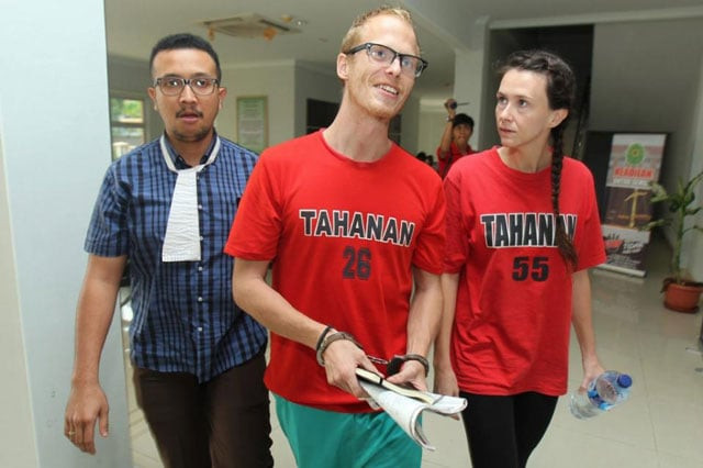 prosecutors had been seeking five month jail sentences for neil bonner 32 and rebecca prosser 31 who were accused of having only tourist visas while attempting to make the film photo afp prosecutors had been seeking five month jail sentences for neil bonner 32 and rebecca prosser 31 who were accused of having only tourist visas while attempting to make the film photo afp