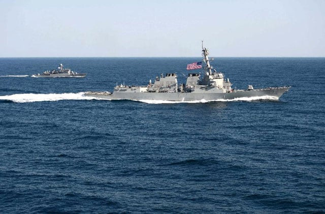 the uss lassen destroyer sailed within 12 nautical miles of a disputed land formation in the spratly islands photo afp the uss lassen destroyer sailed within 12 nautical miles of a disputed land formation in the spratly islands photo afp