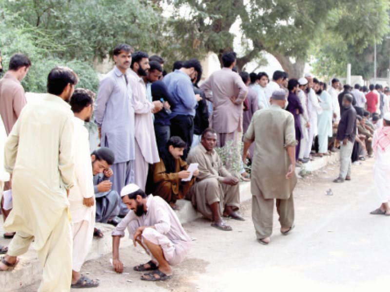 since the traffic police announced a crackdown against illegal drivers on saturday the city s three driving licence offices in korangi nazimabad and clifton have received a sudden rush of people photo aysha saleem express
