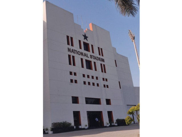 a view of main gate of national stadium karachi photo afp a view of main gate of national stadium karachi photo afp