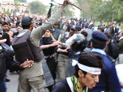 police book 40 for taking out illegal procession