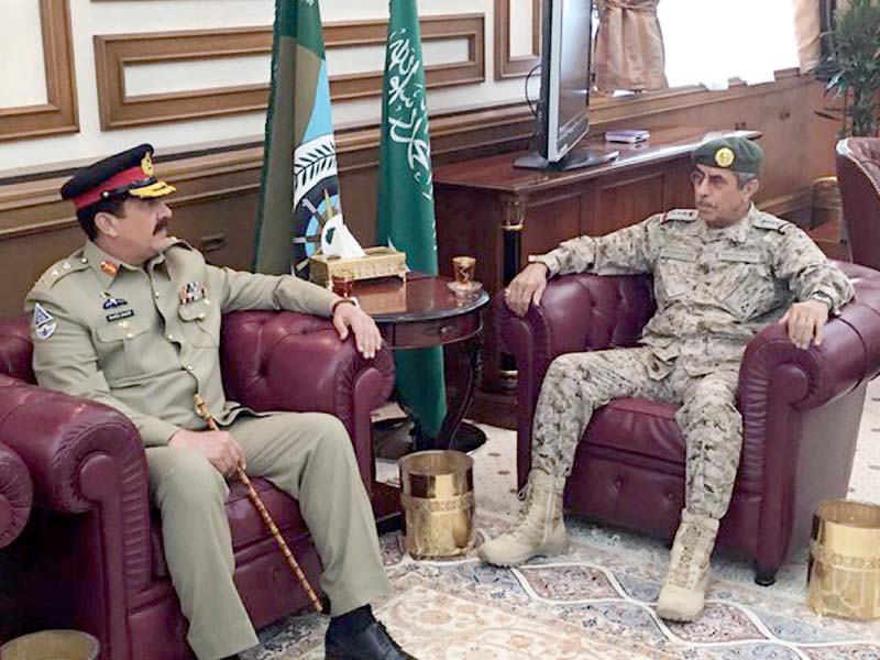 gen raheel talks with saudi chief of general staff abdulrehman bin saleh al bunyan photo nni