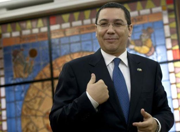 a photo taken on june 9 2015 shows romanian prime minister victor ponta during an interview with journalists at the romanian government headquarters in bucharest photo afp