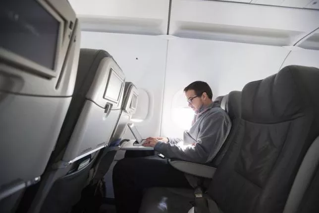 a man uses his laptop to test a new high speed inflight internet service named fli fi while on a special jetblue media flight out of john f kennedy international airport in new york photo reuters a man uses his laptop to test a new high speed inflight internet service named fli fi while on a special jetblue media flight out of john f kennedy international airport in new york photo reuters