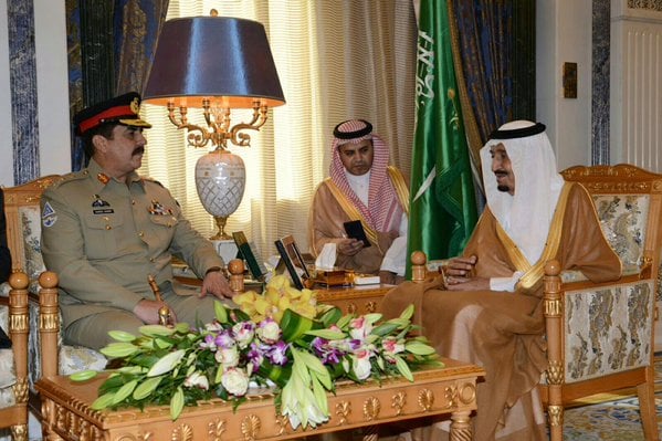 army chief general raheel sharif meets saudi king salman in ksa on november 4 2015 photo ispr