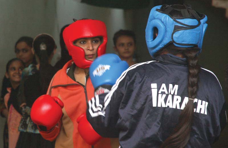 the sba made history by organising the first ever boxing training camp for women in pakistan where more than 30 female boxers participated photo athar khan express