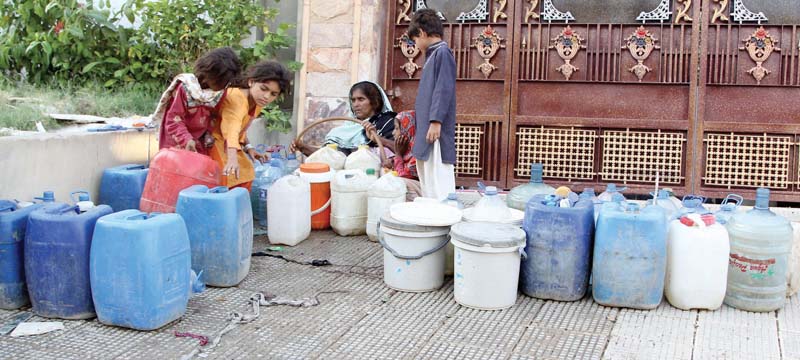 the uhrcp general secretary has filed a petition accusing the kwsb of using the city s water shortage to increase their own profits photo aysha saleem express