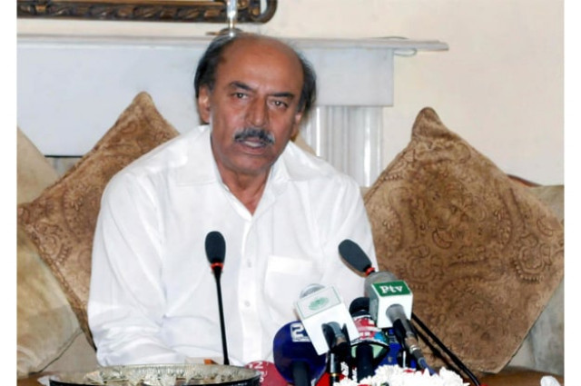 sindh information minister nisar khuhro addressing a press conference photo express sindh information minister nisar khuhro addressing a press conference photo express