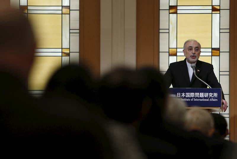 iran 039 s head of the country 039 s atomic energy organization ali akbar salehi speaks during a seminar at the japan institute of international affairs in tokyo japan november 5 2015 photo reuters