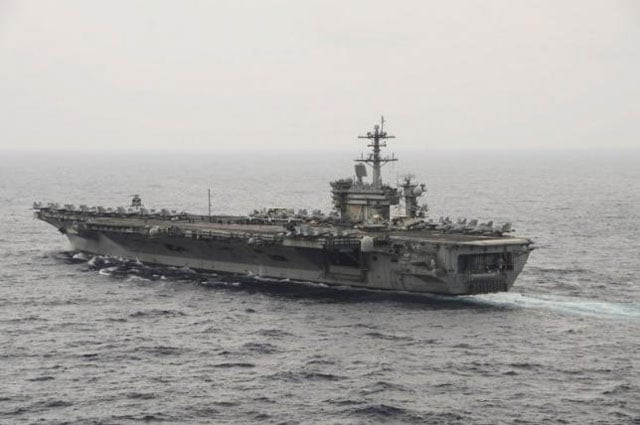 the aircraft carrier uss theodore roosevelt cvn 71 transits the south china sea in this us navy picture taken october 29 2015 photo reuters
