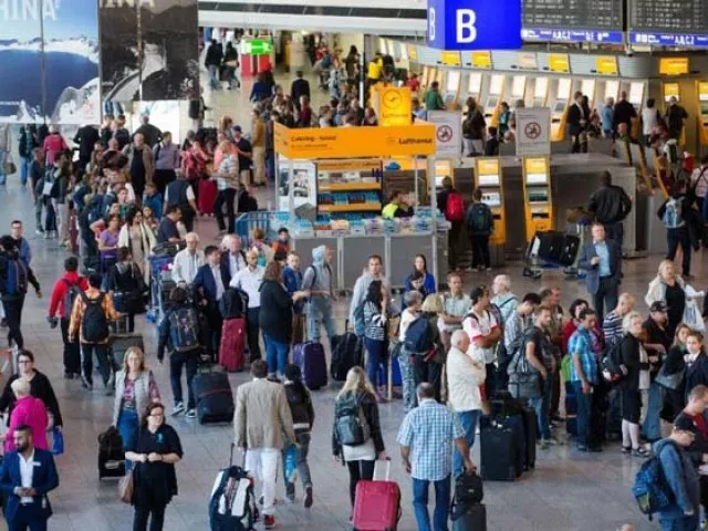 passengers wait at frankfurt airport after their lufthansa flights from frankfurt airport were cancelled on september 9 2015 photo afp passengers wait at frankfurt airport after their lufthansa flights from frankfurt airport were cancelled on september 9 2015 photo afp
