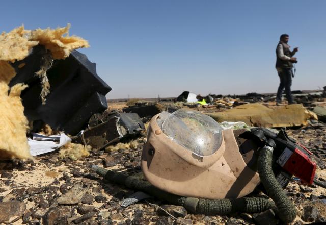 picture shows the wreckage of russian plane that crashed in egypt on october 21 photo reuters