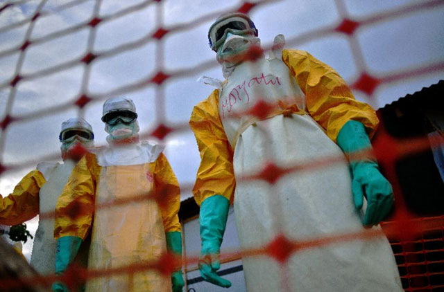 medecins sans frontieres msf staff in august 2014 at a facility in sierra leone photo afp