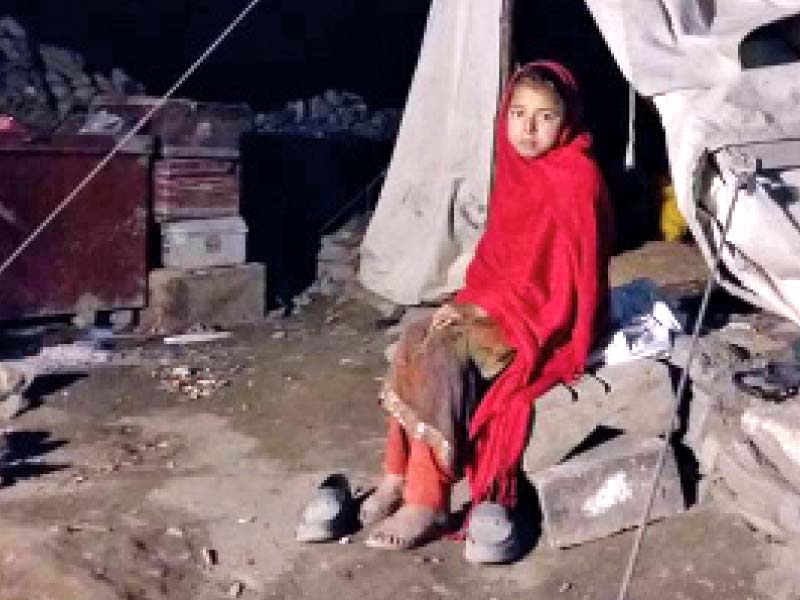 nosheen sits outside her tent in jughoor village in chitral photo express