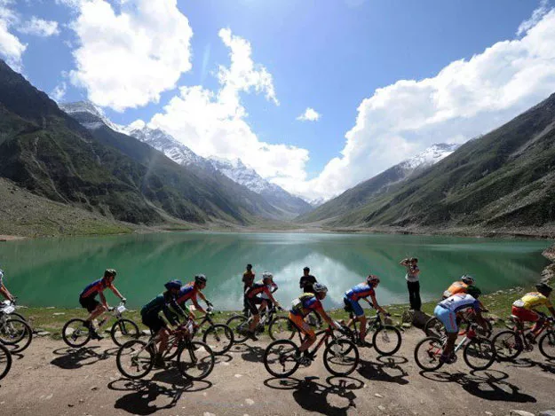 a beautiful view of lake saiful malook    a popular tourist destination in pakistan photo afp