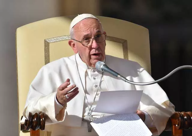 in this file picture pope francis speaks during his weekly general audience at st peter 039 s square on november 4 2015 at the vatican photo afp in this file picture pope francis speaks during his weekly general audience at st peter 039 s square on november 4 2015 at the vatican photo afp