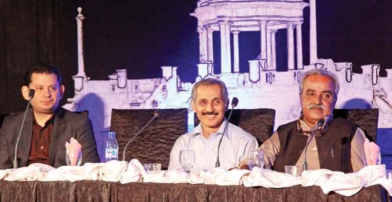 raza naeem dr riaz ahmed sheikh and aktar balouch addressing the session titled reminiscence part ii on the third day of the third international karachi conference the speakers recalled the pre partition cultural diversity of the city photos aysha saleem express