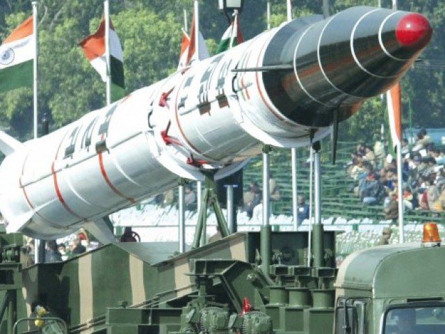 agni ii intermediate range missile is paraded on india s annual republic day in january photo afp file