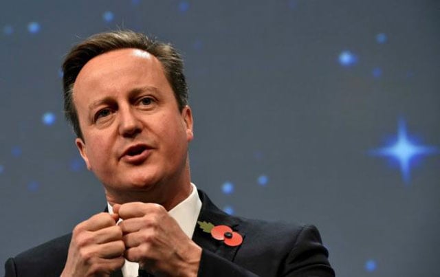 britain 039 s prime minister david cameron gestures as he speaks at the confederation of british industry cbi annual conference in london britain november 9 2015 photo reuters