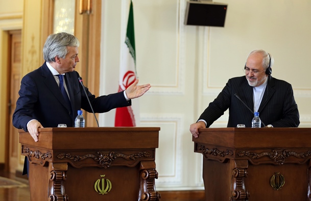 iranian foreign minister mohammad javad zarif r and his belgian counterpart didier reynders hold a press conference after meeting in tehran on november 9 2015 photo afp