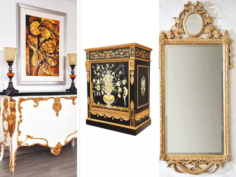 the line will feature tables mirrors and hand painted chests among other pieces photos publicity the line will feature tables mirrors and hand painted chests among other pieces photos publicity