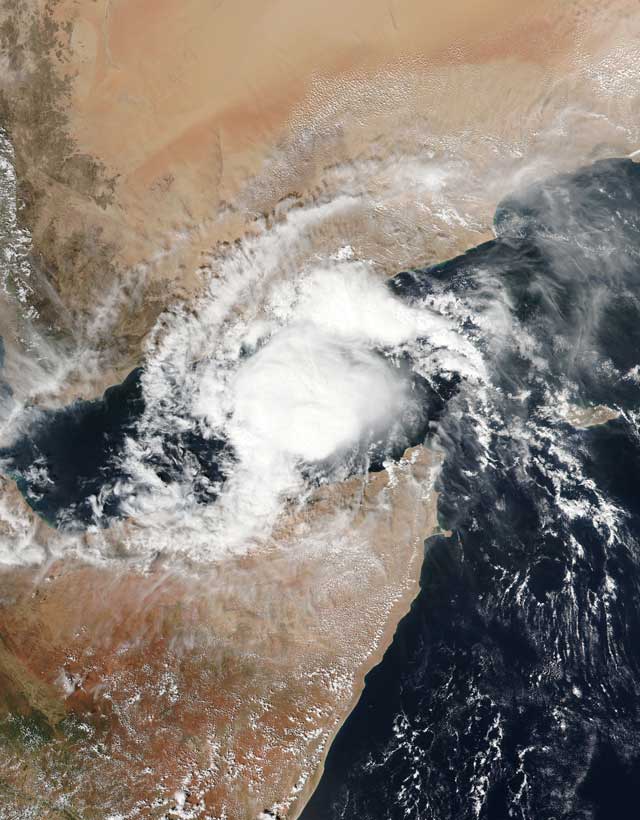 this november 9 2015 nasa satellite photo shows tropical cyclone megh in the gulf of aden another cyclone made landfall in war ravaged yemen 039 s socotra island november 9 causing panic as a minister posted an quot urgent appeal quot to save residents from the second tropical storm in a week photo afp