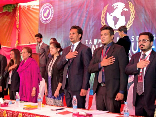 the mock un assembly session was held in collaboration with zabmun global zero the mock un assembly session was held in collaboration with zabmun global zero