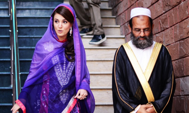 reham khan with mufti saeed at his madrassa photo belal khan reham khan with mufti saeed at his madrassa photo belal khan