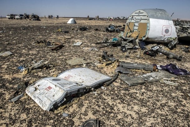 debris belonging to the a321 russian airliner areseen at the site of the crash in wadi el zolmat a mountainous area in egypt 039 s sinai peninsula on november 1 2015 photo afp