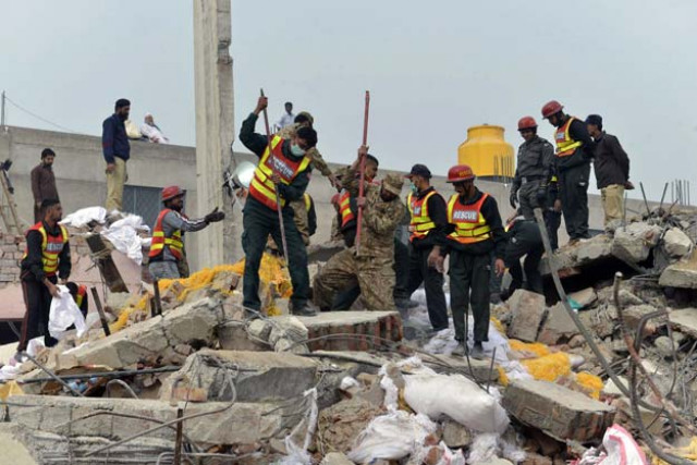 the four storey rajput polyester polythene bag factory came crashing down on november 4 photo afp the four storey rajput polyester polythene bag factory came crashing down on november 4 photo afp