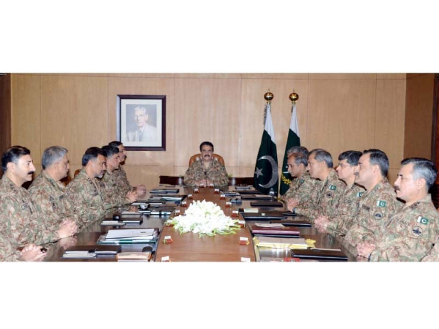 army chief general raheel sharif chairs the corps commander meeting at the ghq photo inp army chief general raheel sharif chairs the corps commander meeting at the ghq photo inp